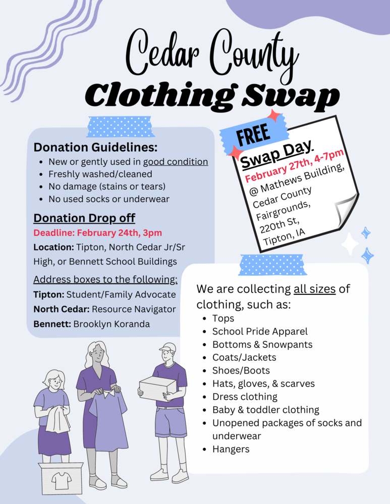 Cedar County Clothing Swap - Feb 27th